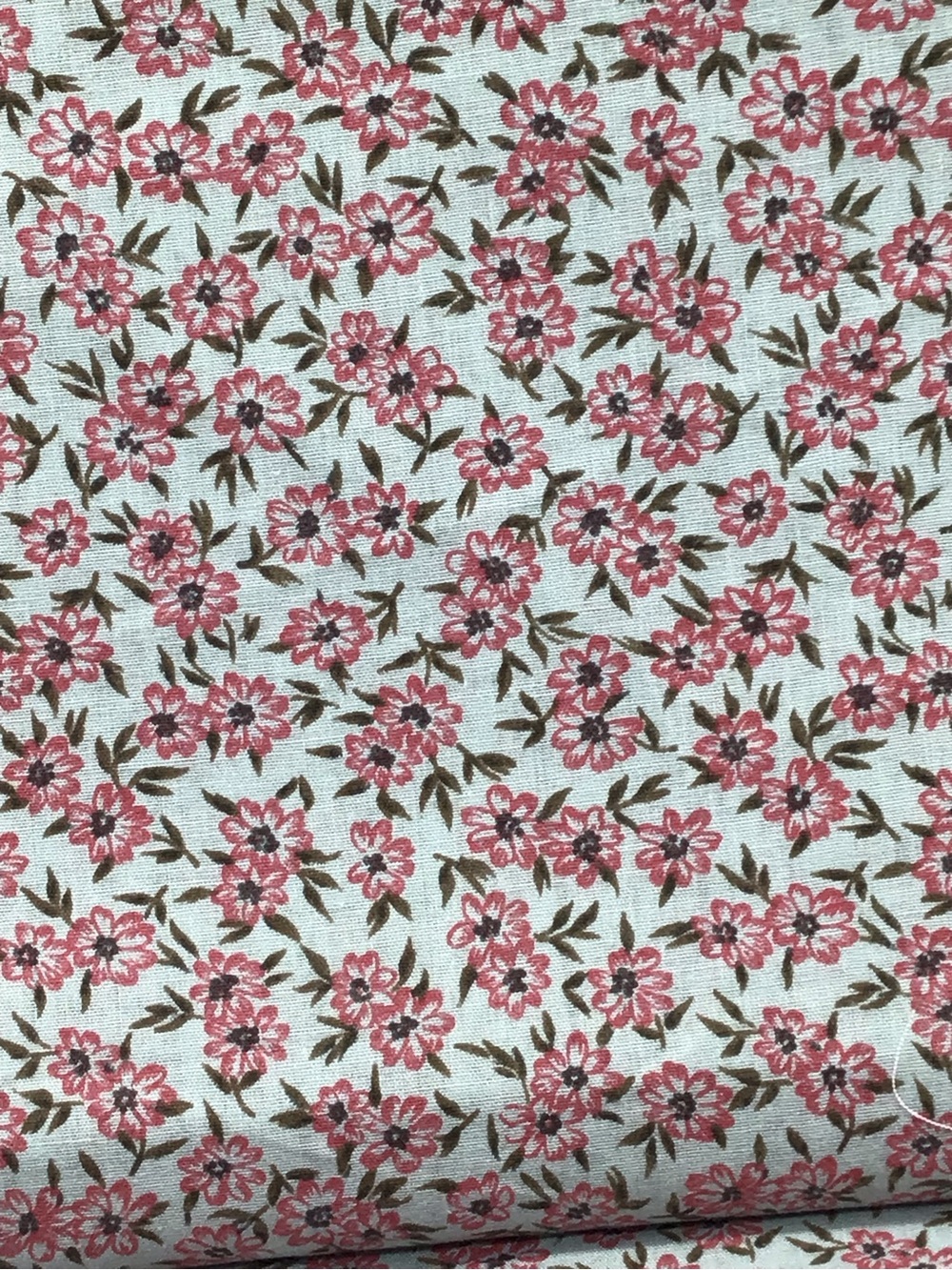 4ydx45in.Pink Floral Cotton dressmaking fabric or bag making.